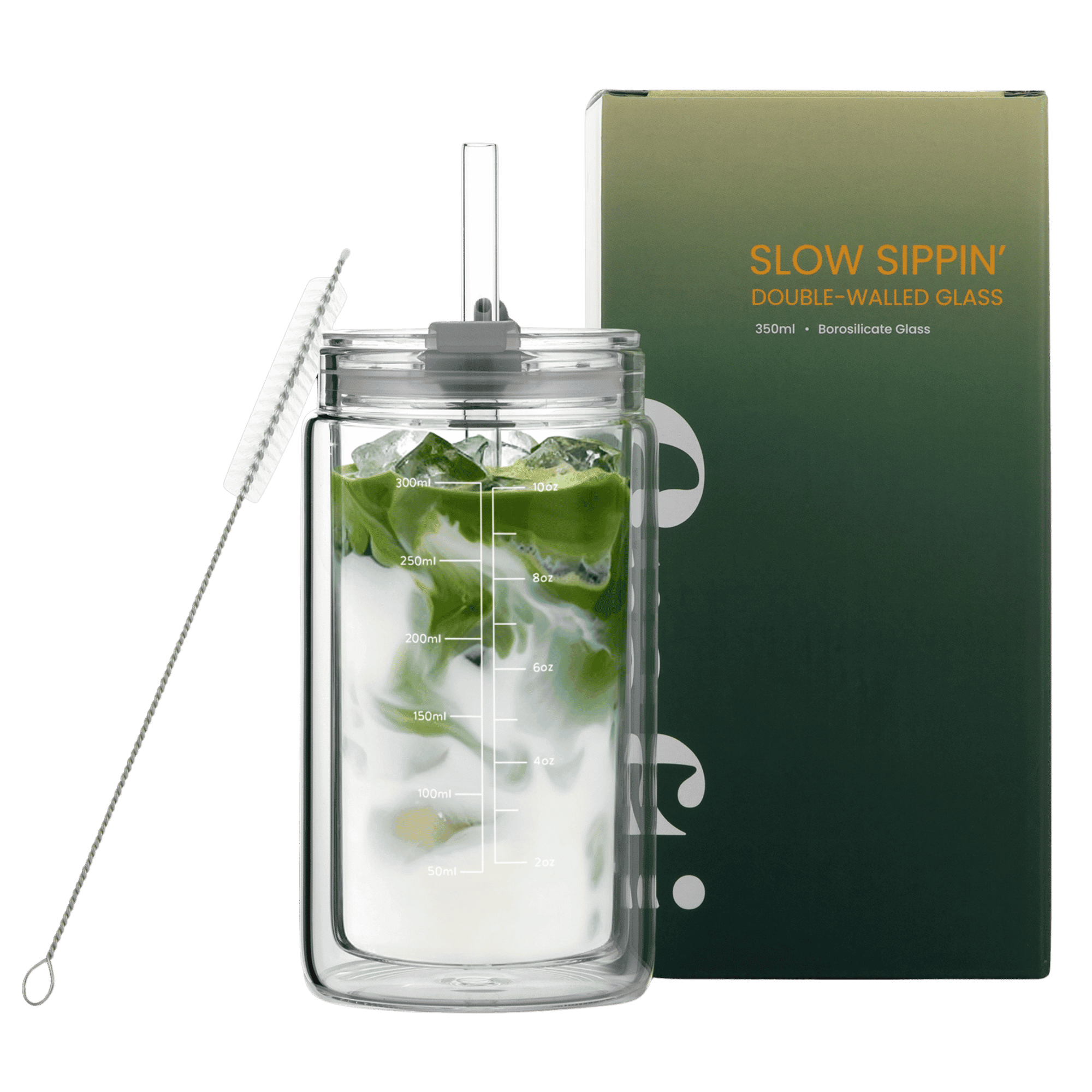 Crafti Slow Sippin' Double Walled Glass Tumbler